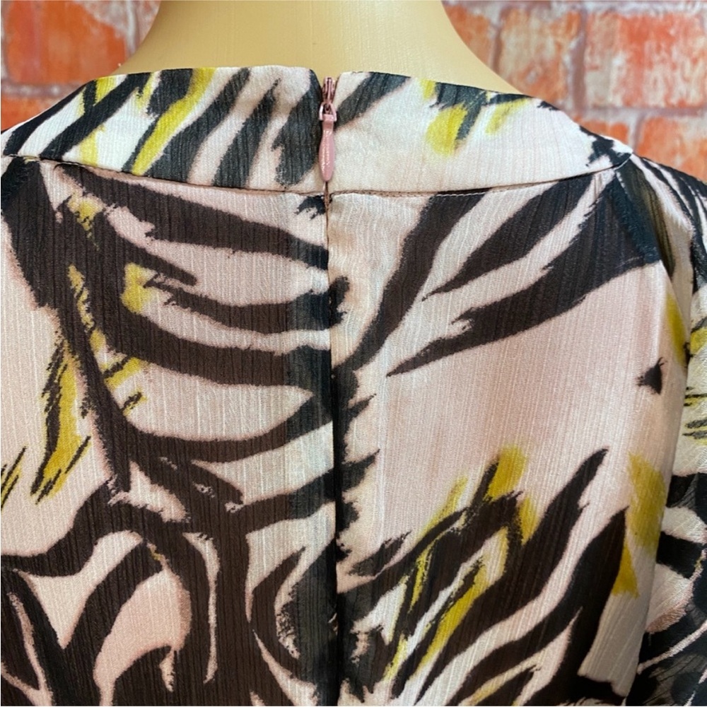 Bar III Zebra Print Chiffon Dress - Picture 10 of 14